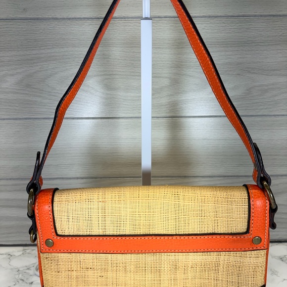 J. Crew Orange and Tan Shoulder Bag - Picture 2 of 6